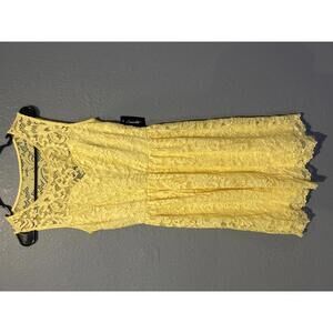 Candalite Yellow Lace Dress Size M